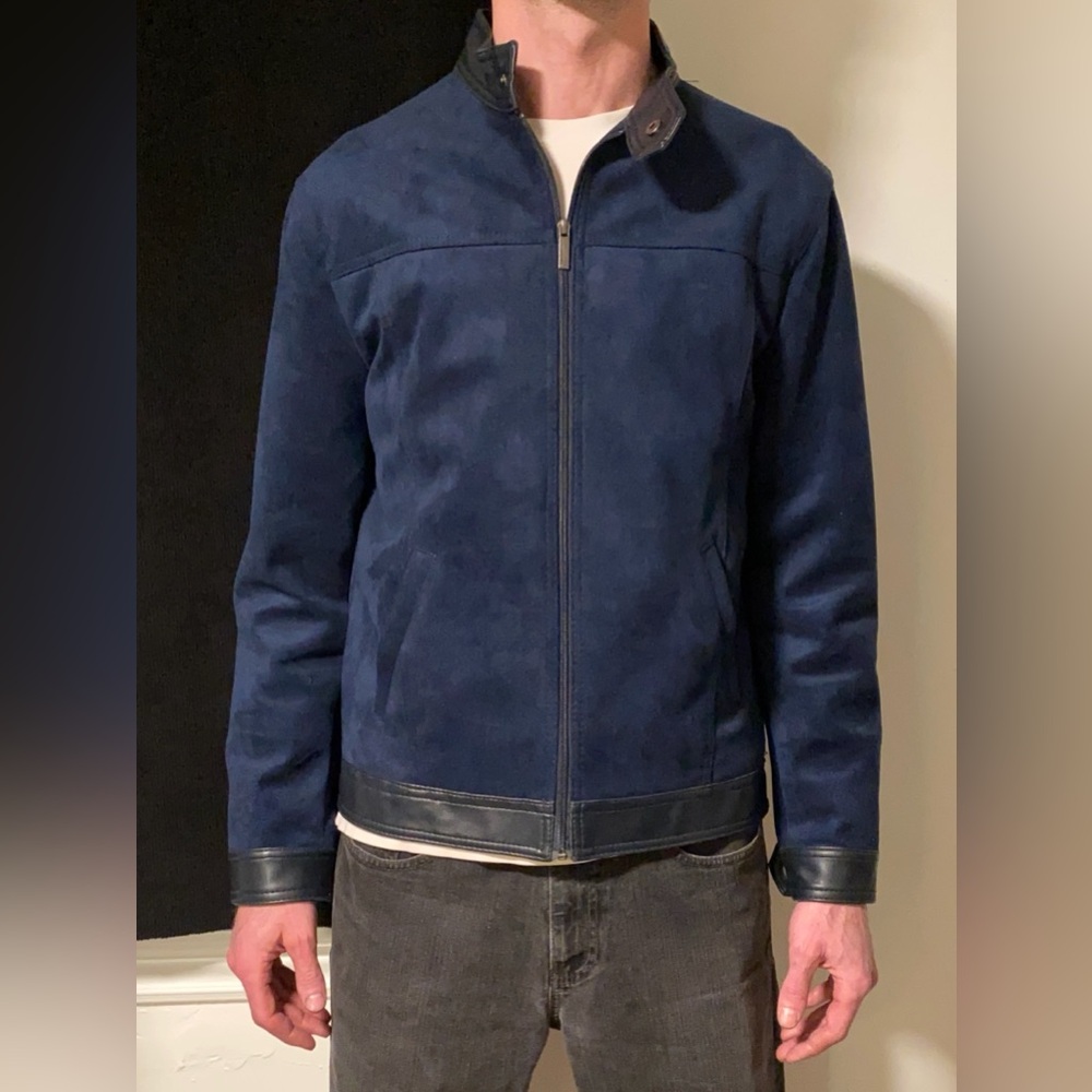 Blue Suede Jacket Size L